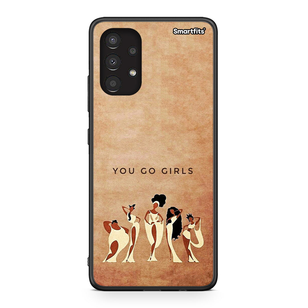 Samsung A13 4G You Go Girl θήκη από τη Smartfits με σχέδιο στο πίσω μέρος και μαύρο περίβλημα | Smartphone case with colorful back and black bezels by Smartfits
