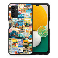 Thumbnail for Θήκη Samsung A13 5G Live To Travel από τη Smartfits με σχέδιο στο πίσω μέρος και μαύρο περίβλημα | Samsung A13 5G Live To Travel case with colorful back and black bezels