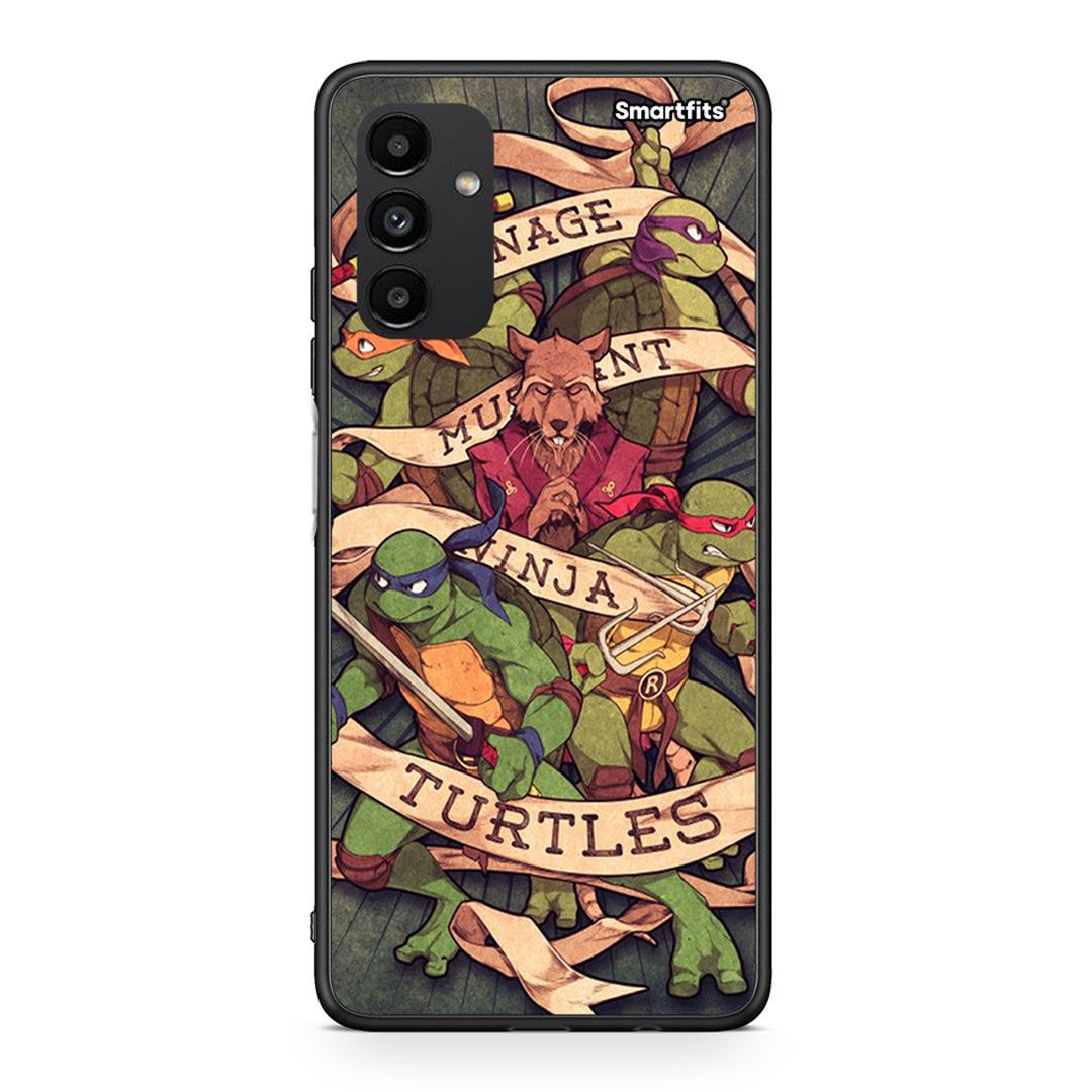 Samsung A04s Ninja Turtles θήκη από τη Smartfits με σχέδιο στο πίσω μέρος και μαύρο περίβλημα | Smartphone case with colorful back and black bezels by Smartfits