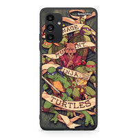 Thumbnail for Samsung A04s Ninja Turtles θήκη από τη Smartfits με σχέδιο στο πίσω μέρος και μαύρο περίβλημα | Smartphone case with colorful back and black bezels by Smartfits