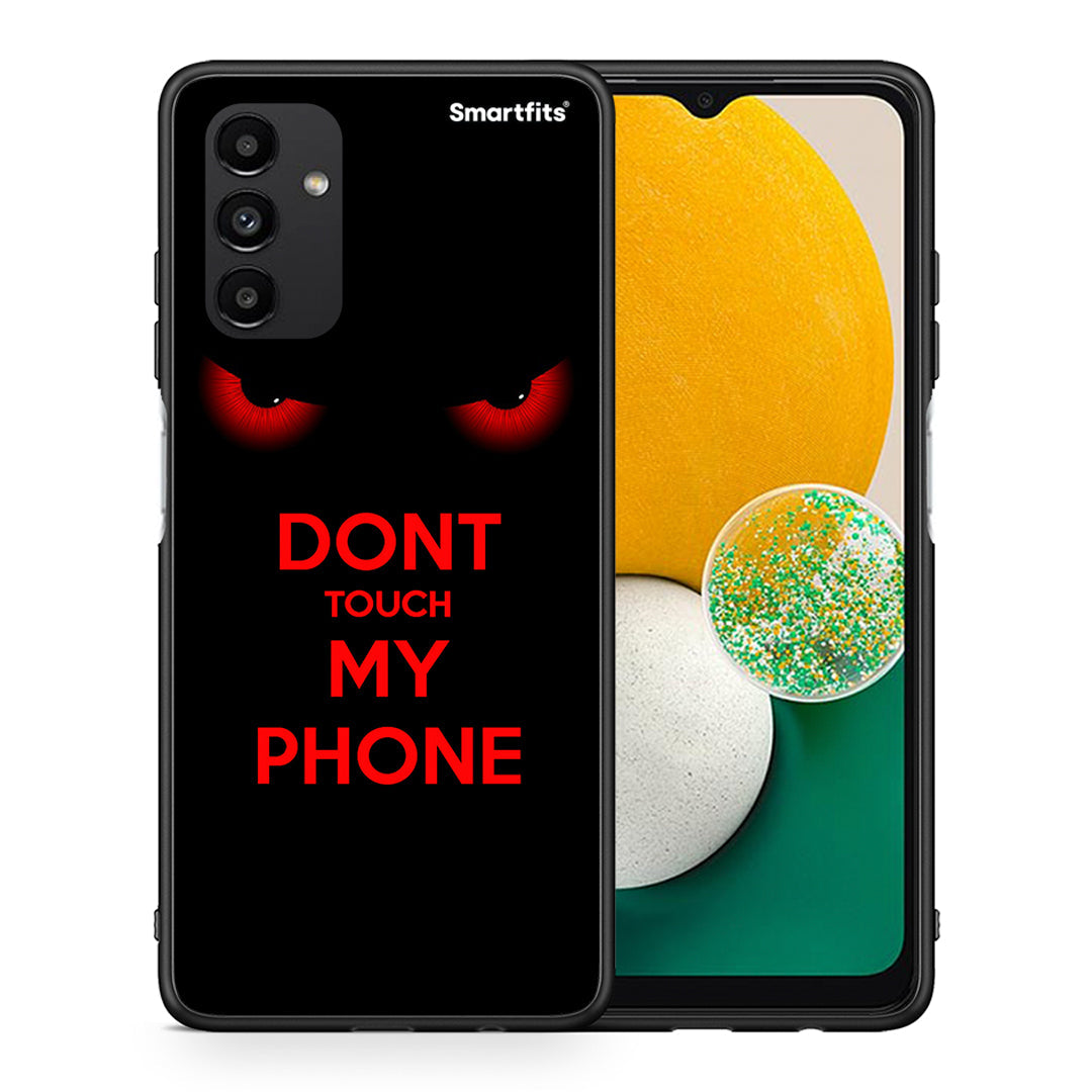 Θήκη Samsung A13 5G Touch My Phone από τη Smartfits με σχέδιο στο πίσω μέρος και μαύρο περίβλημα | Samsung A13 5G Touch My Phone case with colorful back and black bezels