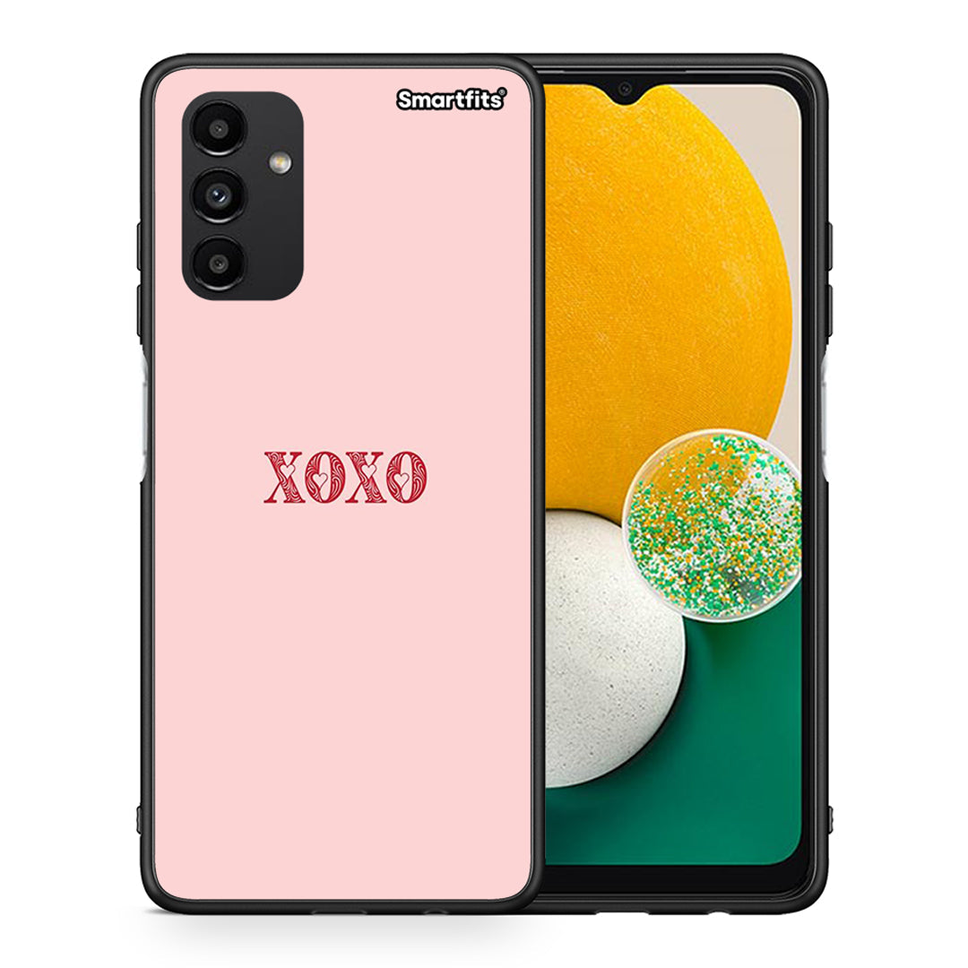 Θήκη Samsung A04s XOXO Love από τη Smartfits με σχέδιο στο πίσω μέρος και μαύρο περίβλημα | Samsung A04s XOXO Love case with colorful back and black bezels