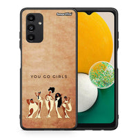 Thumbnail for Θήκη Samsung A13 5G You Go Girl από τη Smartfits με σχέδιο στο πίσω μέρος και μαύρο περίβλημα | Samsung A13 5G You Go Girl case with colorful back and black bezels