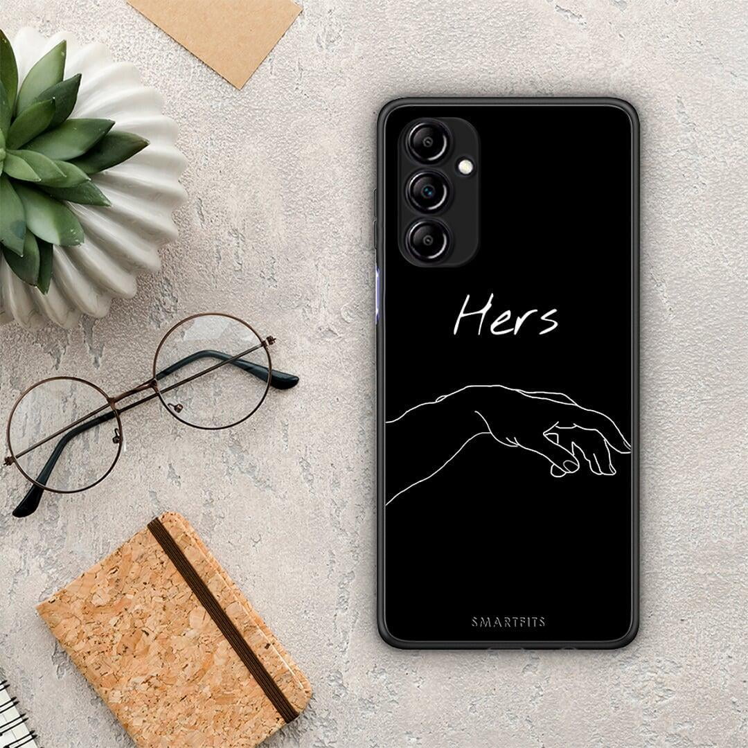 Θήκη Samsung Galaxy A14 / A14 5G Aesthetic Love 1 από τη Smartfits με σχέδιο στο πίσω μέρος και μαύρο περίβλημα | Samsung Galaxy A14 / A14 5G Aesthetic Love 1 Case with Colorful Back and Black Bezels