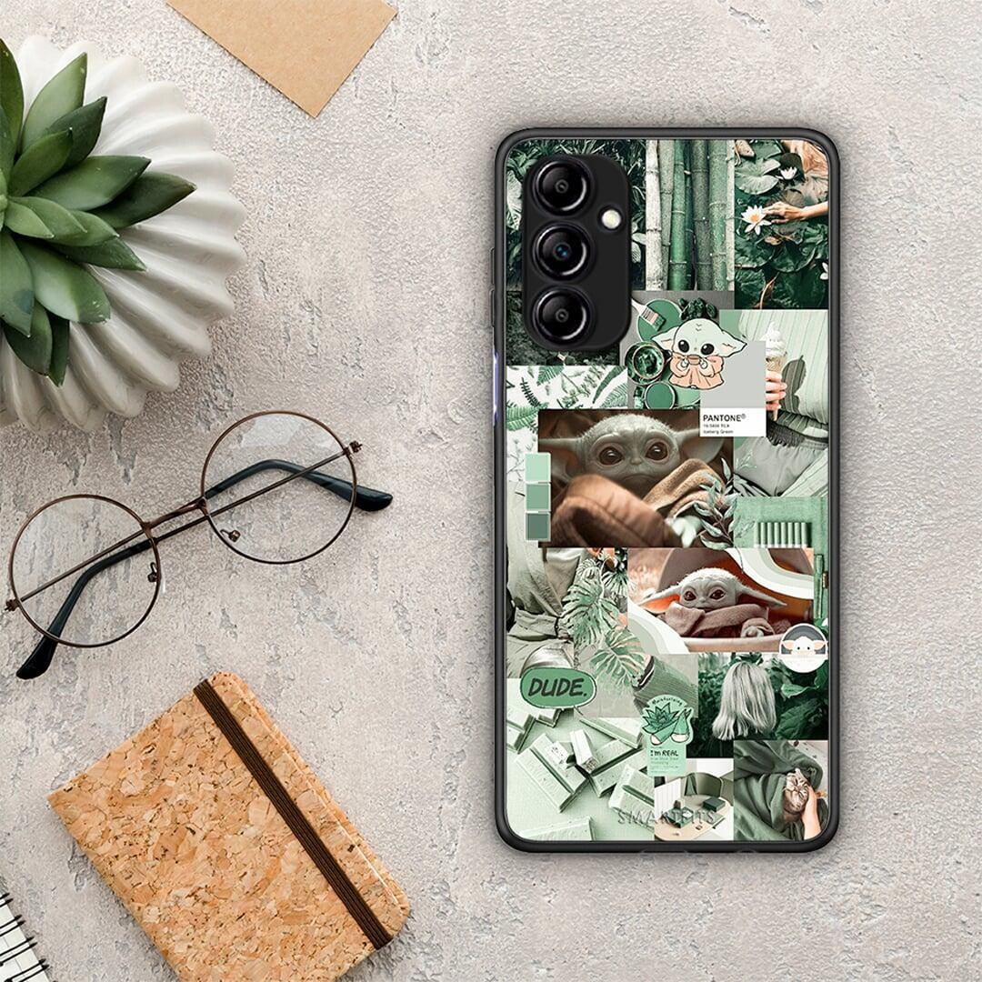 Θήκη Samsung Galaxy A14 / A14 5G Collage Dude από τη Smartfits με σχέδιο στο πίσω μέρος και μαύρο περίβλημα | Samsung Galaxy A14 / A14 5G Collage Dude Case with Colorful Back and Black Bezels