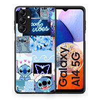 Thumbnail for Θήκη Samsung Galaxy A14 / A14 5G Collage Good Vibes από τη Smartfits με σχέδιο στο πίσω μέρος και μαύρο περίβλημα | Samsung Galaxy A14 / A14 5G Collage Good Vibes Case with Colorful Back and Black Bezels