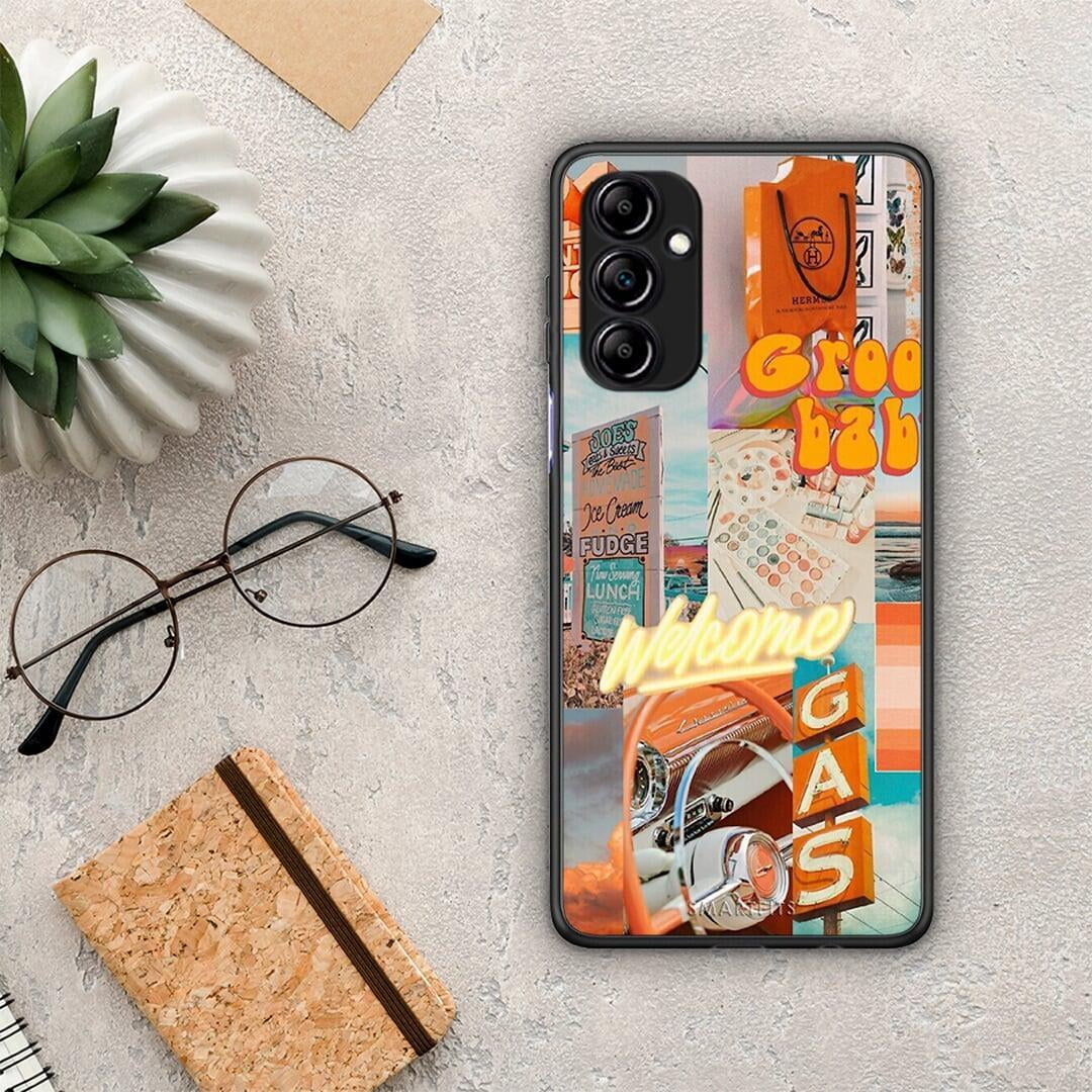 Θήκη Samsung Galaxy A14 / A14 5G Groovy Babe από τη Smartfits με σχέδιο στο πίσω μέρος και μαύρο περίβλημα | Samsung Galaxy A14 / A14 5G Groovy Babe Case with Colorful Back and Black Bezels