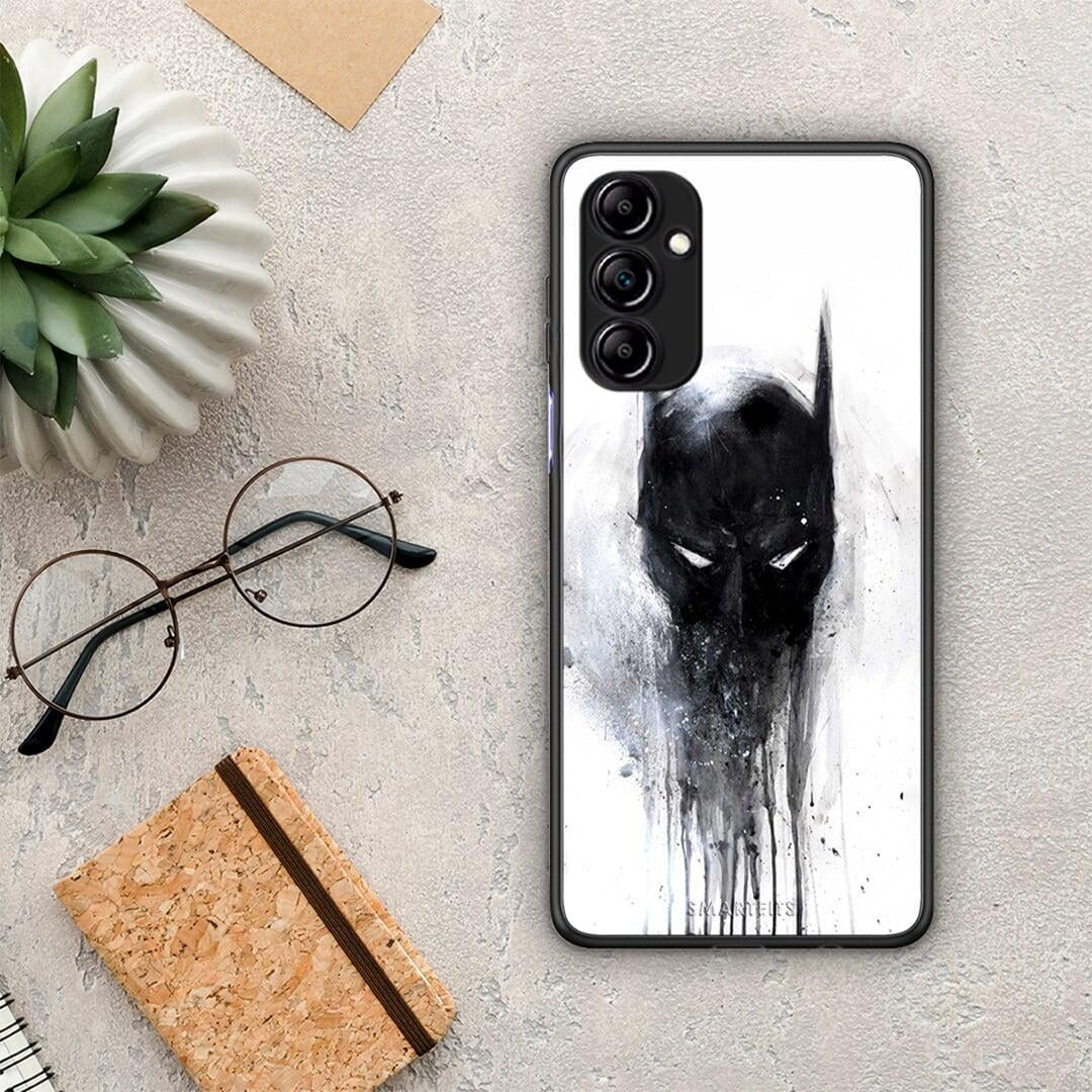 Θήκη Samsung Galaxy A14 / A14 5G Hero Paint Bat από τη Smartfits με σχέδιο στο πίσω μέρος και μαύρο περίβλημα | Samsung Galaxy A14 / A14 5G Hero Paint Bat Case with Colorful Back and Black Bezels