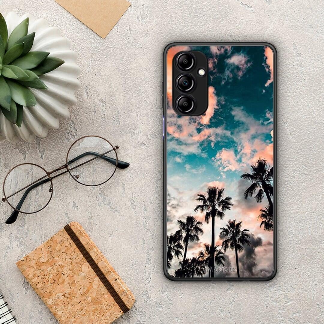 Θήκη Samsung Galaxy A14 / A14 5G Summer Sky από τη Smartfits με σχέδιο στο πίσω μέρος και μαύρο περίβλημα | Samsung Galaxy A14 / A14 5G Summer Sky Case with Colorful Back and Black Bezels