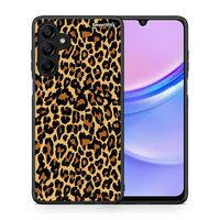 Thumbnail for Θήκη Samsung Galaxy A15 4G Leopard Animal από τη Smartfits με σχέδιο στο πίσω μέρος και μαύρο περίβλημα | Samsung Galaxy A15 4G Leopard Animal case with colorful back and black bezels