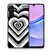 Thumbnail for Θήκη Samsung Galaxy A15 4G Black Hearts από τη Smartfits με σχέδιο στο πίσω μέρος και μαύρο περίβλημα | Samsung Galaxy A15 4G Black Hearts case with colorful back and black bezels