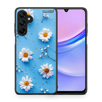Thumbnail for Θήκη Samsung Galaxy A15 4G Real Daisies από τη Smartfits με σχέδιο στο πίσω μέρος και μαύρο περίβλημα | Samsung Galaxy A15 4G Real Daisies case with colorful back and black bezels