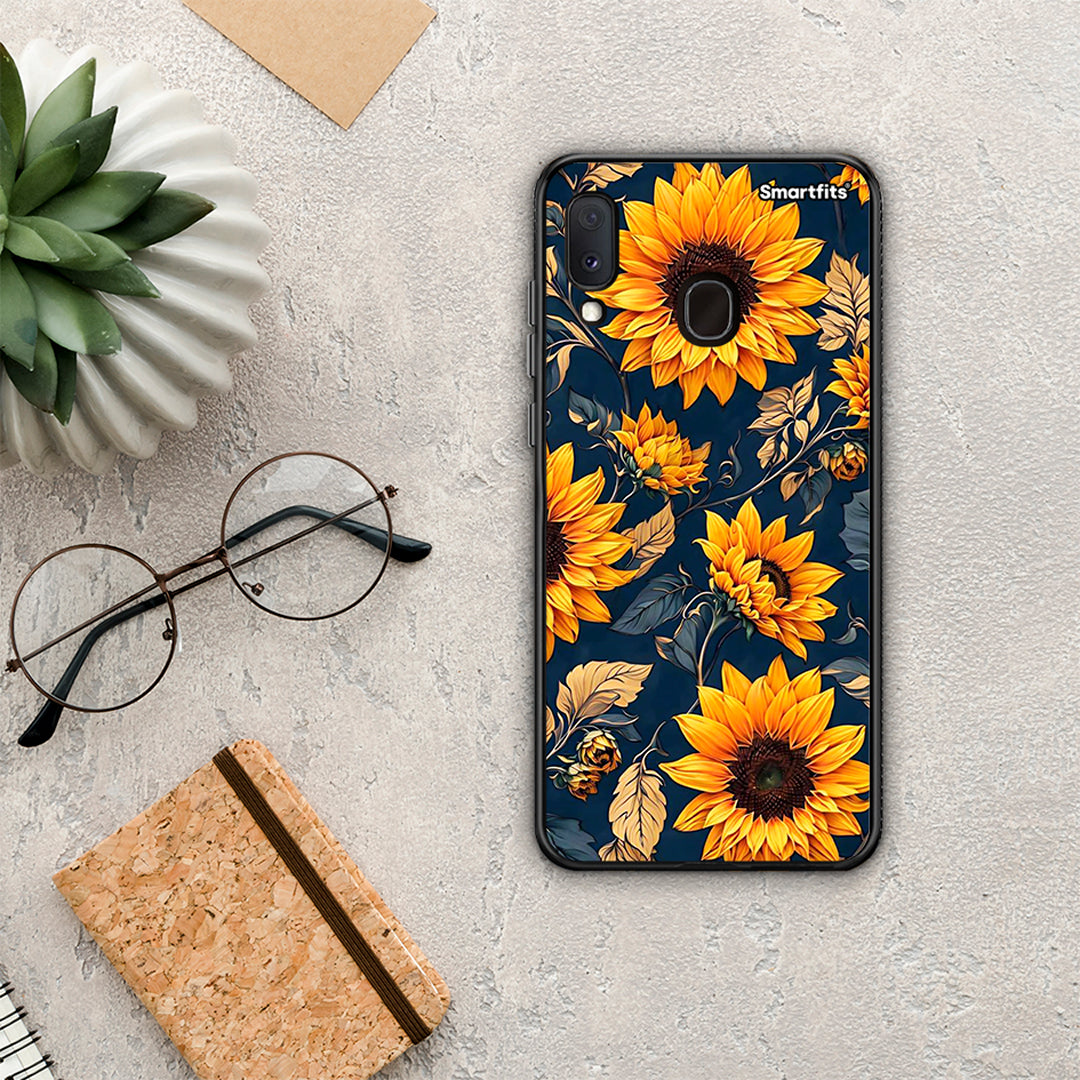 Autumn Sunflowers - Samsung Galaxy A20e θήκη