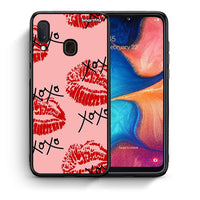Thumbnail for Θήκη Samsung Galaxy A30 XOXO Lips από τη Smartfits με σχέδιο στο πίσω μέρος και μαύρο περίβλημα | Samsung Galaxy A30 XOXO Lips case with colorful back and black bezels