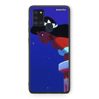 Thumbnail for Samsung A21s Alladin And Jasmine Love 2 θήκη από τη Smartfits με σχέδιο στο πίσω μέρος και μαύρο περίβλημα | Smartphone case with colorful back and black bezels by Smartfits
