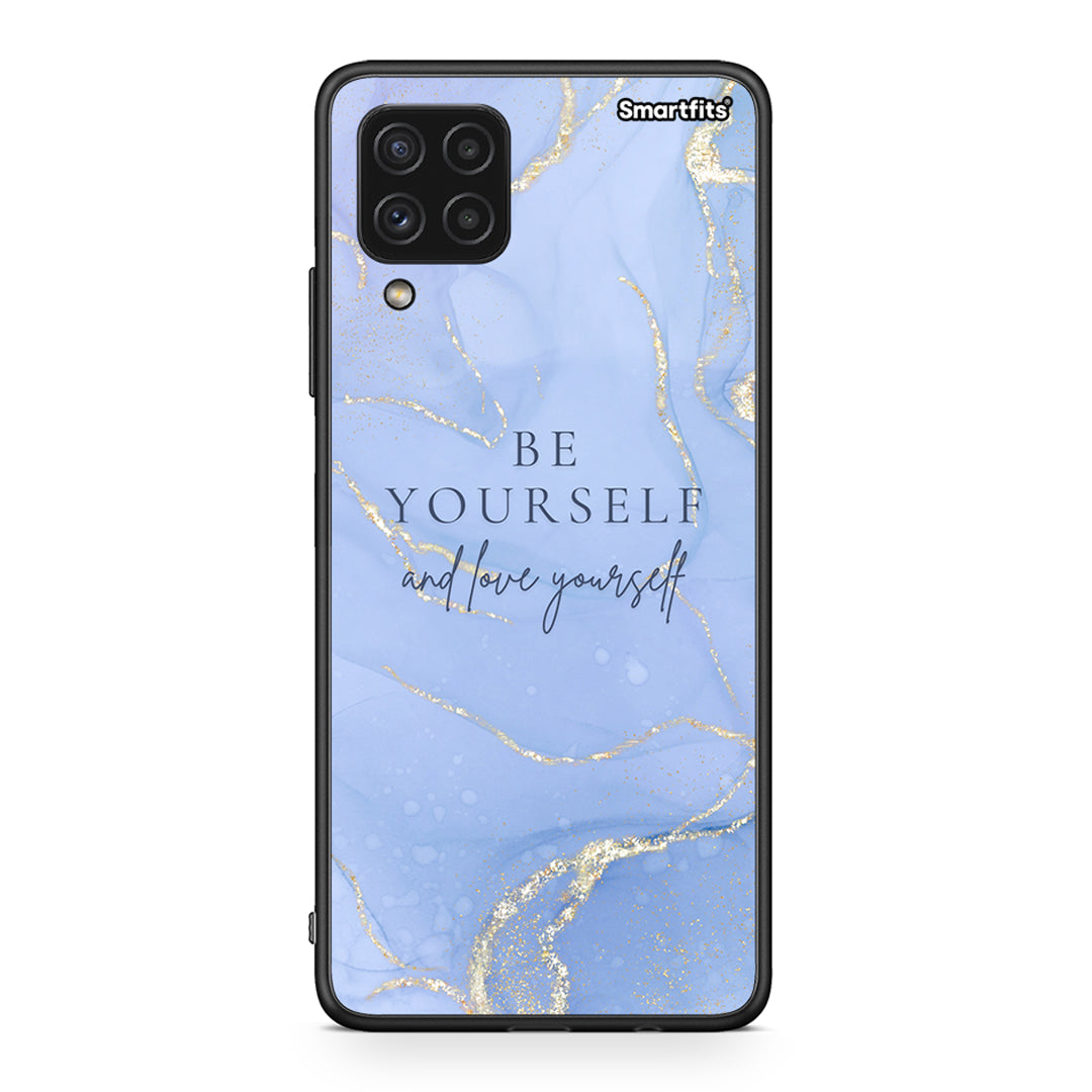 Samsung A22 4G Be Yourself θήκη από τη Smartfits με σχέδιο στο πίσω μέρος και μαύρο περίβλημα | Smartphone case with colorful back and black bezels by Smartfits
