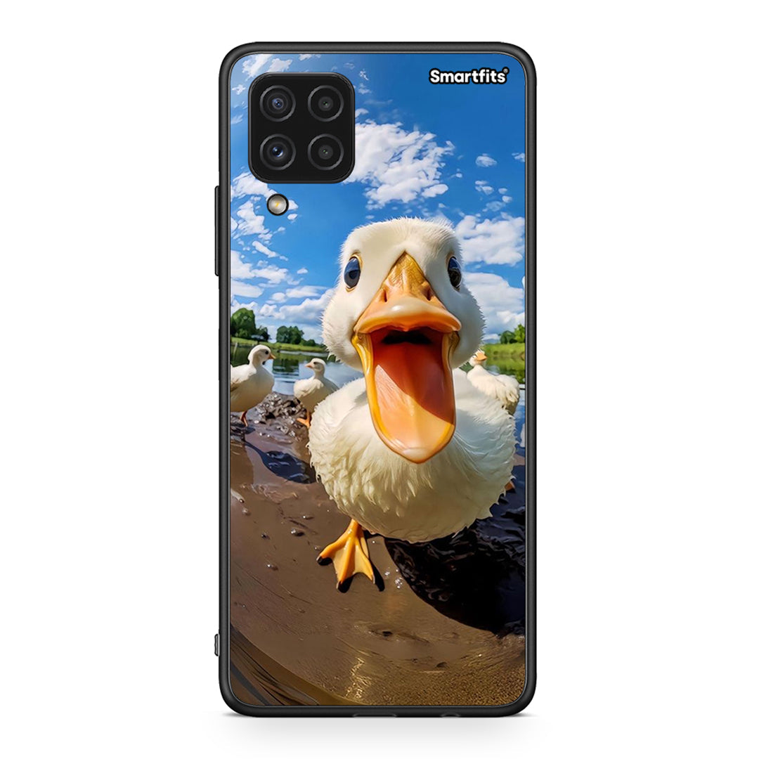 Samsung A22 4G Duck Face θήκη από τη Smartfits με σχέδιο στο πίσω μέρος και μαύρο περίβλημα | Smartphone case with colorful back and black bezels by Smartfits
