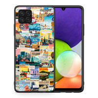 Thumbnail for Θήκη Samsung A22 4G Live To Travel από τη Smartfits με σχέδιο στο πίσω μέρος και μαύρο περίβλημα | Samsung A22 4G Live To Travel case with colorful back and black bezels