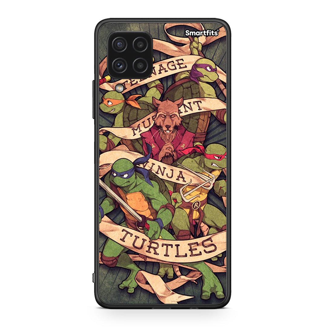 Samsung A22 4G Ninja Turtles θήκη από τη Smartfits με σχέδιο στο πίσω μέρος και μαύρο περίβλημα | Smartphone case with colorful back and black bezels by Smartfits