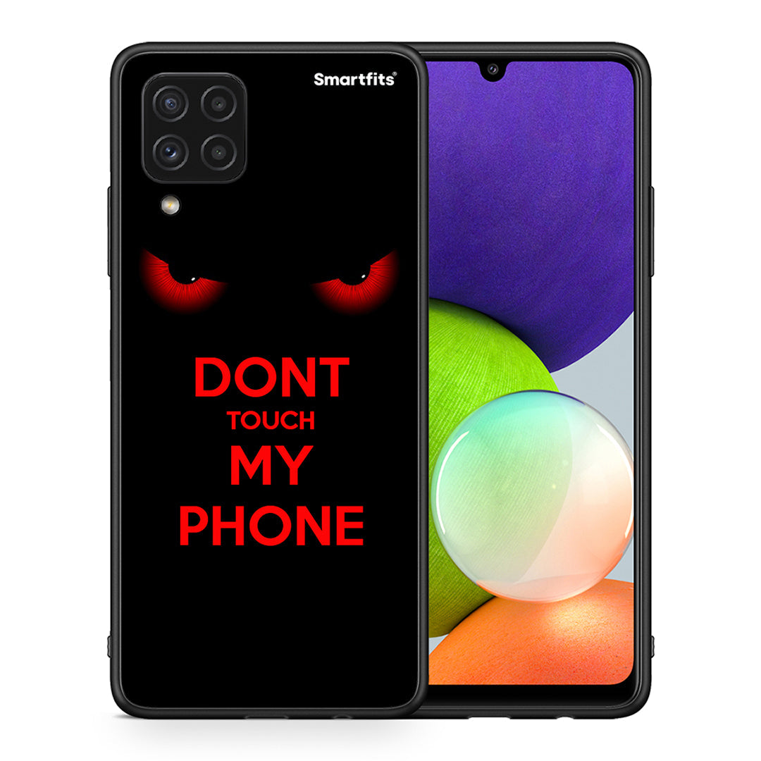 Θήκη Samsung A22 4G Touch My Phone από τη Smartfits με σχέδιο στο πίσω μέρος και μαύρο περίβλημα | Samsung A22 4G Touch My Phone case with colorful back and black bezels