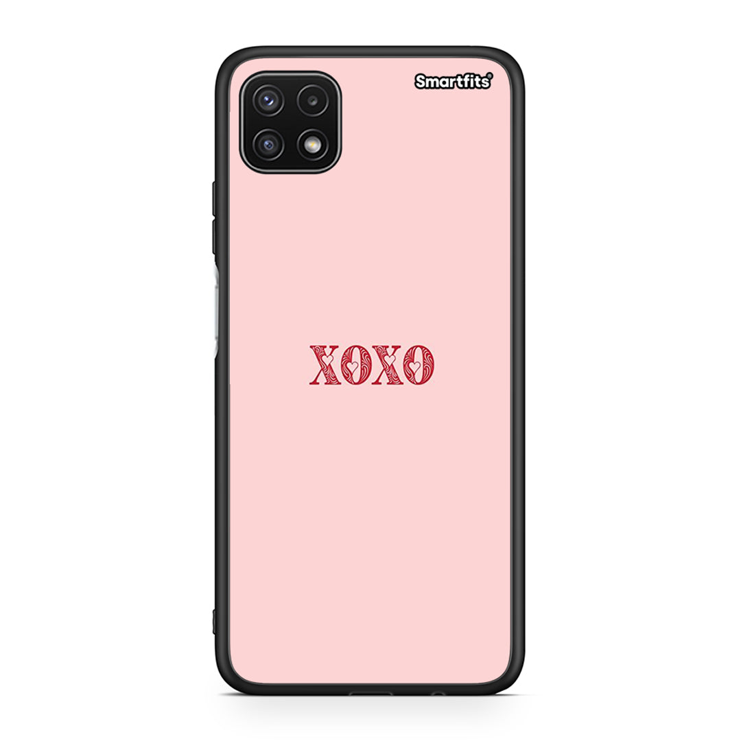 Samsung A22 5G XOXO Love θήκη από τη Smartfits με σχέδιο στο πίσω μέρος και μαύρο περίβλημα | Smartphone case with colorful back and black bezels by Smartfits