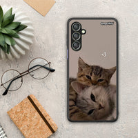 Thumbnail for Θήκη Samsung Galaxy A24 4G Cats In Love από τη Smartfits με σχέδιο στο πίσω μέρος και μαύρο περίβλημα | Samsung Galaxy A24 4G Cats In Love Case with Colorful Back and Black Bezels
