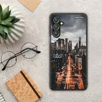 Thumbnail for Θήκη Samsung Galaxy A24 4G City Lights από τη Smartfits με σχέδιο στο πίσω μέρος και μαύρο περίβλημα | Samsung Galaxy A24 4G City Lights Case with Colorful Back and Black Bezels