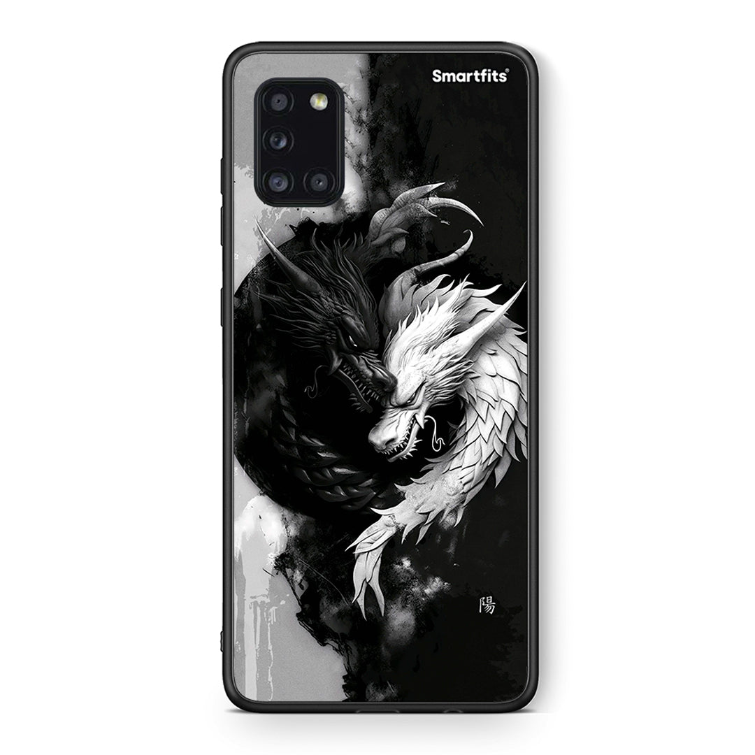 Θήκη Samsung Galaxy A31 Yin Yang από τη Smartfits με σχέδιο στο πίσω μέρος και μαύρο περίβλημα | Samsung Galaxy A31 Yin Yang case with colorful back and black bezels