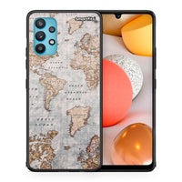 Thumbnail for Θήκη Samsung Galaxy A32 5G World Map από τη Smartfits με σχέδιο στο πίσω μέρος και μαύρο περίβλημα | Samsung Galaxy A32 5G World Map case with colorful back and black bezels