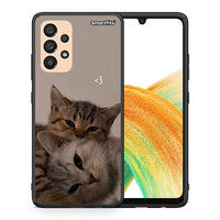 Thumbnail for Θήκη Samsung A33 5G Cats In Love από τη Smartfits με σχέδιο στο πίσω μέρος και μαύρο περίβλημα | Samsung A33 5G Cats In Love case with colorful back and black bezels