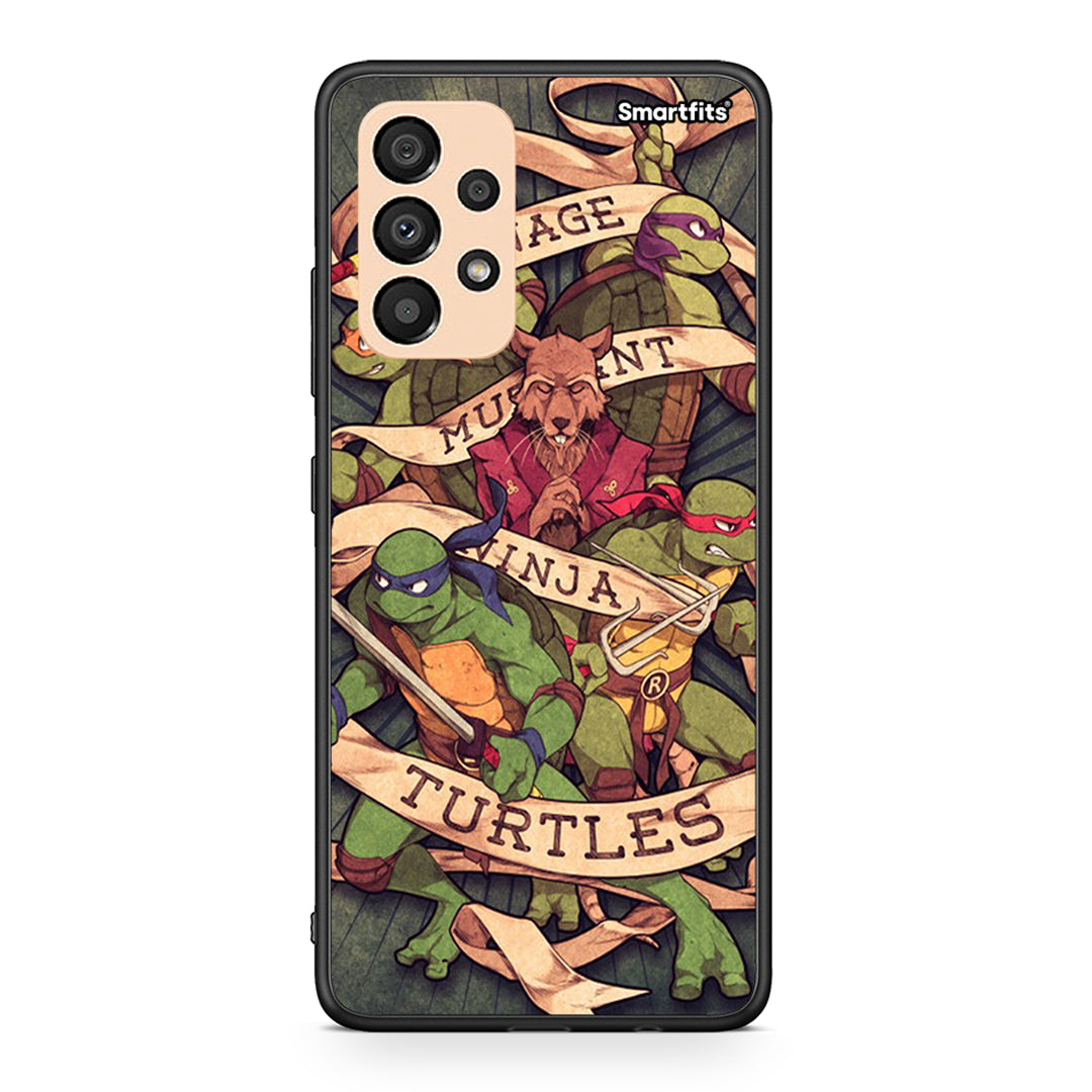 Samsung A33 5G Ninja Turtles θήκη από τη Smartfits με σχέδιο στο πίσω μέρος και μαύρο περίβλημα | Smartphone case with colorful back and black bezels by Smartfits