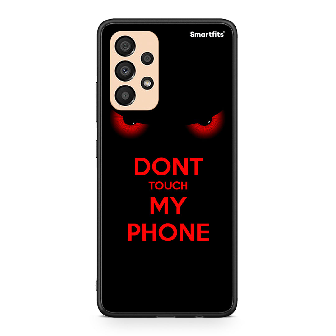Samsung A33 5G Touch My Phone Θήκη από τη Smartfits με σχέδιο στο πίσω μέρος και μαύρο περίβλημα | Smartphone case with colorful back and black bezels by Smartfits