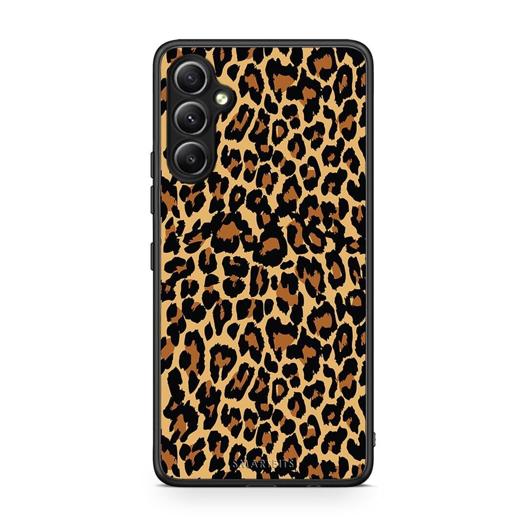 Θήκη Samsung Galaxy A34 Animal Leopard από τη Smartfits με σχέδιο στο πίσω μέρος και μαύρο περίβλημα | Samsung Galaxy A34 Animal Leopard Case with Colorful Back and Black Bezels