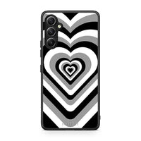 Thumbnail for Θήκη Samsung Galaxy A34 Black Hearts από τη Smartfits με σχέδιο στο πίσω μέρος και μαύρο περίβλημα | Samsung Galaxy A34 Black Hearts Case with Colorful Back and Black Bezels