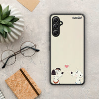 Thumbnail for Θήκη Samsung Galaxy A34 Dalmatians Love από τη Smartfits με σχέδιο στο πίσω μέρος και μαύρο περίβλημα | Samsung Galaxy A34 Dalmatians Love Case with Colorful Back and Black Bezels
