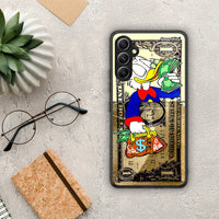 Thumbnail for Θήκη Samsung Galaxy A34 Duck Money από τη Smartfits με σχέδιο στο πίσω μέρος και μαύρο περίβλημα | Samsung Galaxy A34 Duck Money Case with Colorful Back and Black Bezels