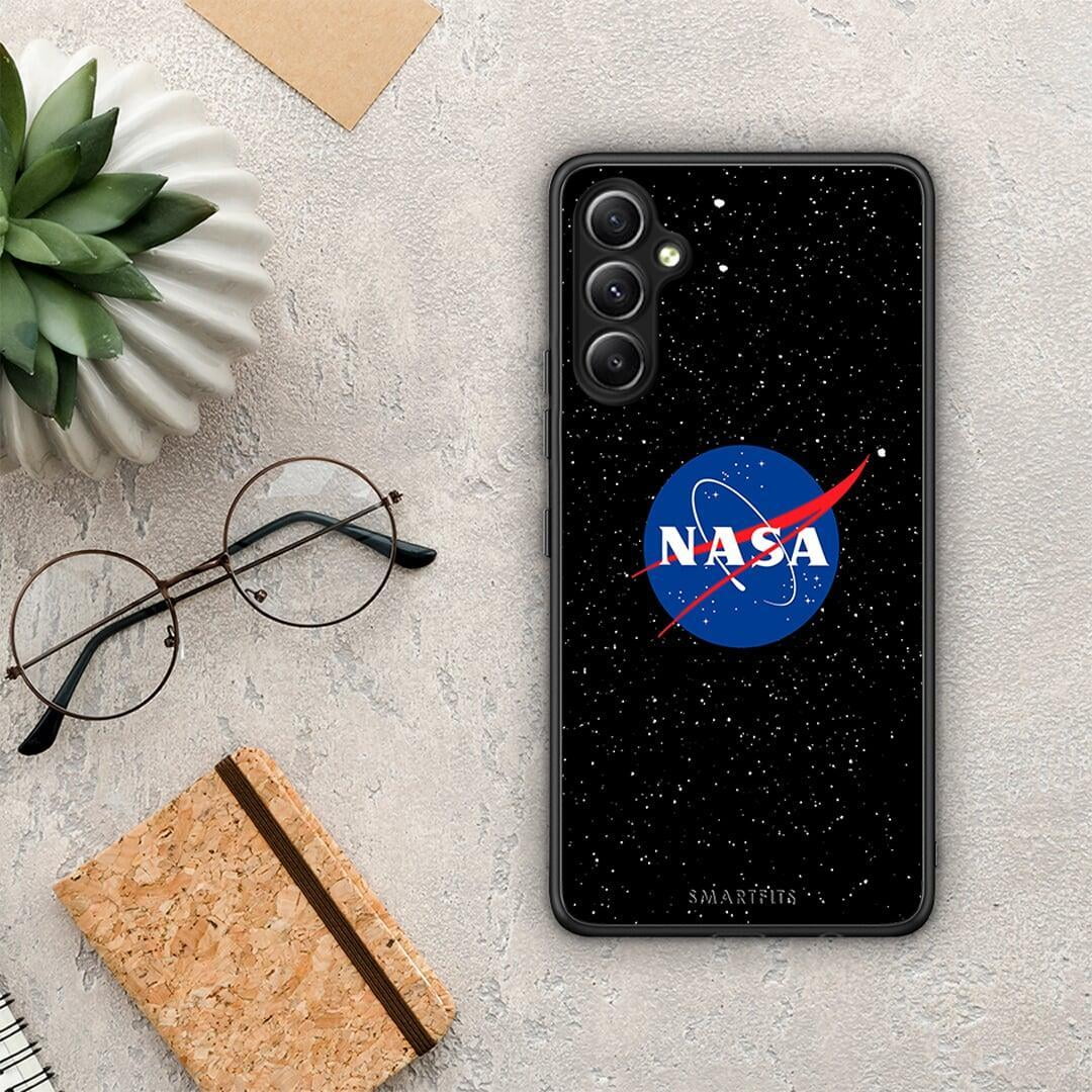 Θήκη Samsung Galaxy A34 PopArt NASA από τη Smartfits με σχέδιο στο πίσω μέρος και μαύρο περίβλημα | Samsung Galaxy A34 PopArt NASA Case with Colorful Back and Black Bezels