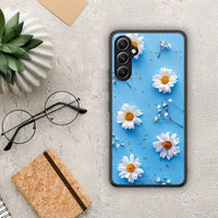 Thumbnail for Θήκη Samsung Galaxy A34 Real Daisies από τη Smartfits με σχέδιο στο πίσω μέρος και μαύρο περίβλημα | Samsung Galaxy A34 Real Daisies Case with Colorful Back and Black Bezels