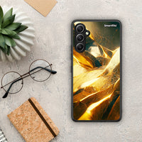 Thumbnail for Θήκη Samsung Galaxy A34 Real Gold από τη Smartfits με σχέδιο στο πίσω μέρος και μαύρο περίβλημα | Samsung Galaxy A34 Real Gold Case with Colorful Back and Black Bezels