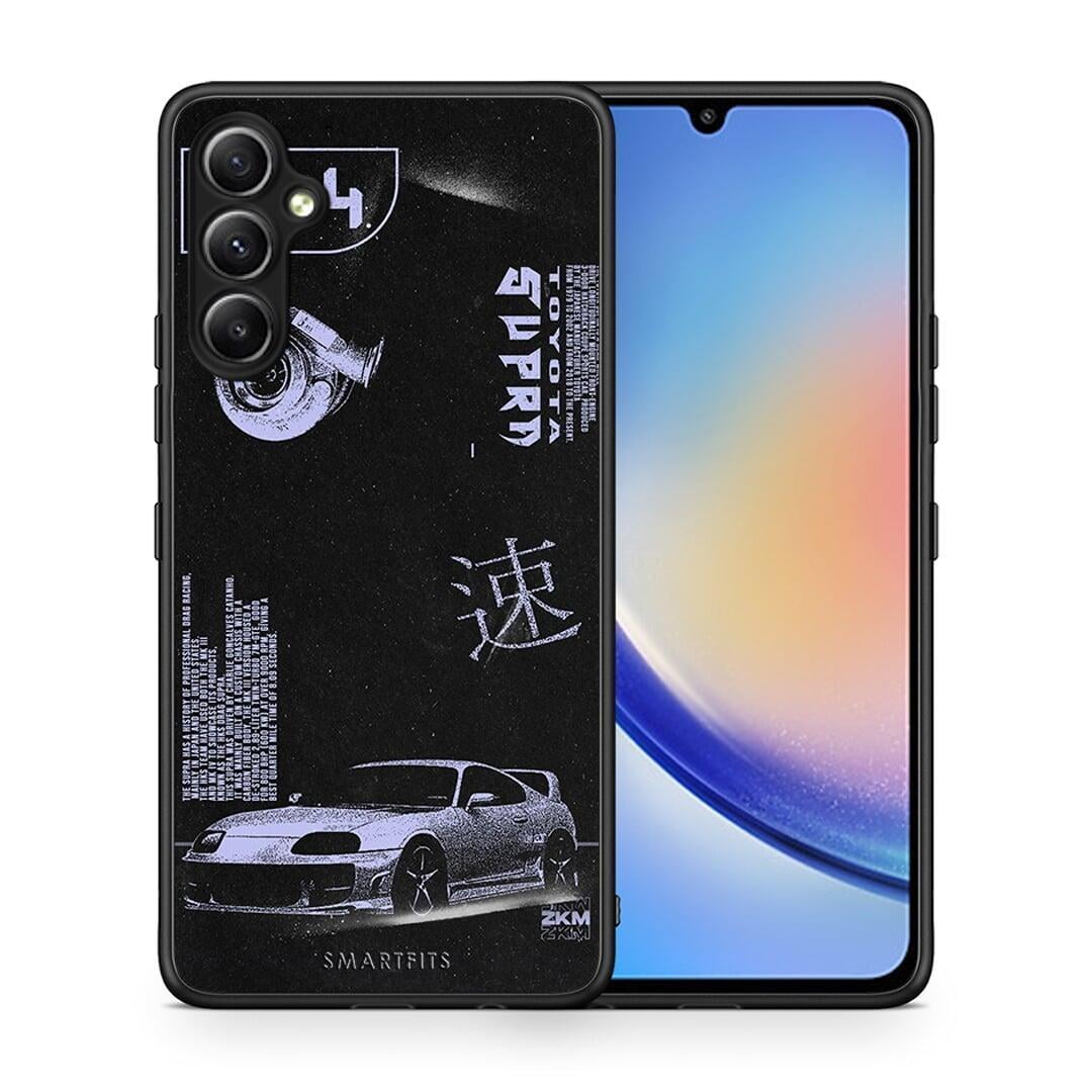 Θήκη Samsung Galaxy A34 Tokyo Drift από τη Smartfits με σχέδιο στο πίσω μέρος και μαύρο περίβλημα | Samsung Galaxy A34 Tokyo Drift Case with Colorful Back and Black Bezels