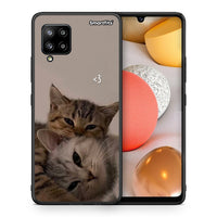 Thumbnail for Θήκη Samsung Galaxy A42 Cats In Love από τη Smartfits με σχέδιο στο πίσω μέρος και μαύρο περίβλημα | Samsung Galaxy A42 Cats In Love case with colorful back and black bezels