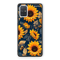 Thumbnail for Samsung A51 Autumn Sunflowers Θήκη από τη Smartfits με σχέδιο στο πίσω μέρος και μαύρο περίβλημα | Smartphone case with colorful back and black bezels by Smartfits