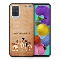Thumbnail for Θήκη Samsung A51 You Go Girl από τη Smartfits με σχέδιο στο πίσω μέρος και μαύρο περίβλημα | Samsung A51 You Go Girl case with colorful back and black bezels