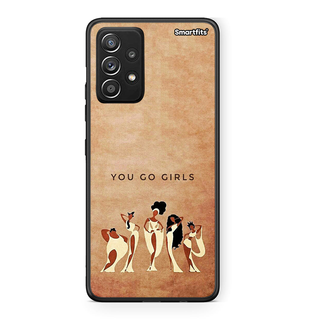 Samsung Galaxy A52 You Go Girl θήκη από τη Smartfits με σχέδιο στο πίσω μέρος και μαύρο περίβλημα | Smartphone case with colorful back and black bezels by Smartfits