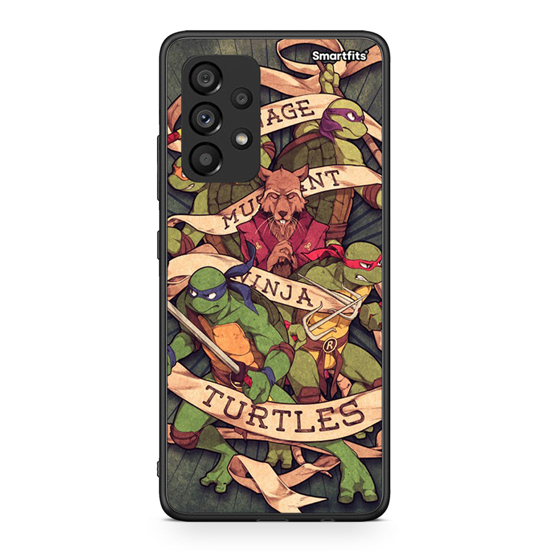 Samsung A53 5G Ninja Turtles θήκη από τη Smartfits με σχέδιο στο πίσω μέρος και μαύρο περίβλημα | Smartphone case with colorful back and black bezels by Smartfits