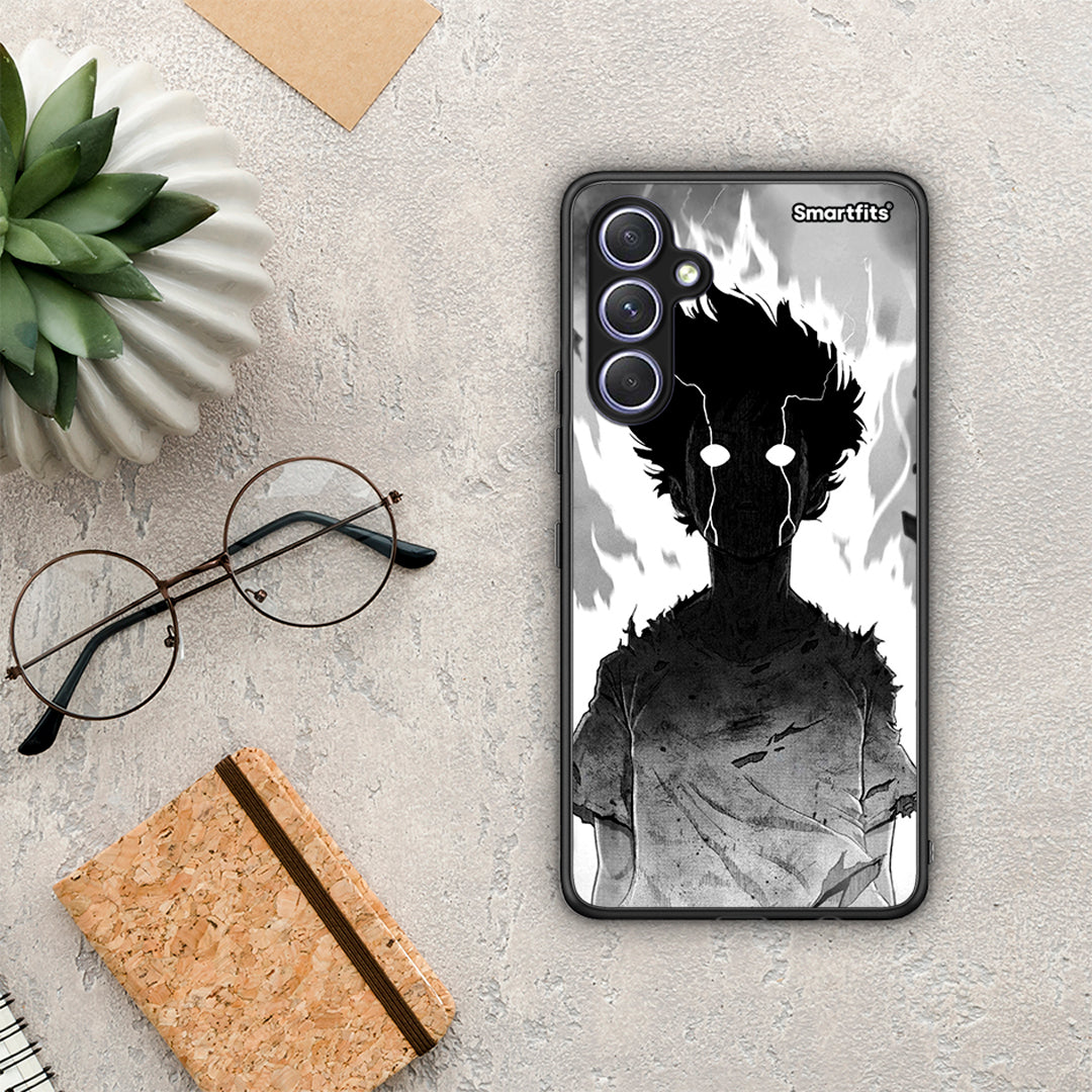 Θήκη Samsung Galaxy A54 Anime Boy από τη Smartfits με σχέδιο στο πίσω μέρος και μαύρο περίβλημα | Samsung Galaxy A54 Anime Boy Case with Colorful Back and Black Bezels
