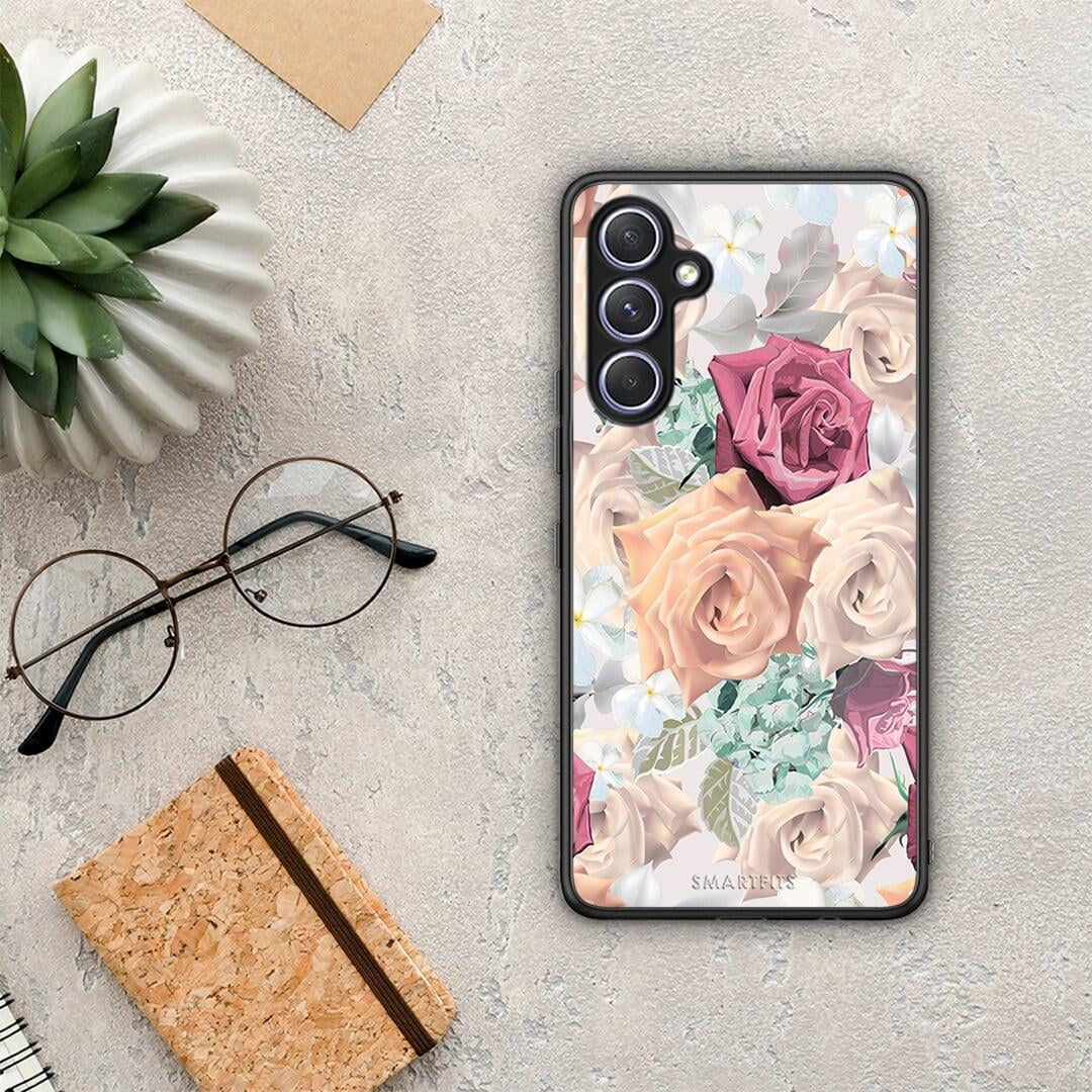 Θήκη Samsung Galaxy A54 Floral Bouquet από τη Smartfits με σχέδιο στο πίσω μέρος και μαύρο περίβλημα | Samsung Galaxy A54 Floral Bouquet Case with Colorful Back and Black Bezels
