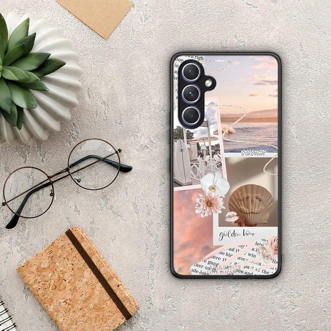 Θήκη Samsung Galaxy A54 Golden Hour από τη Smartfits με σχέδιο στο πίσω μέρος και μαύρο περίβλημα | Samsung Galaxy A54 Golden Hour Case with Colorful Back and Black Bezels