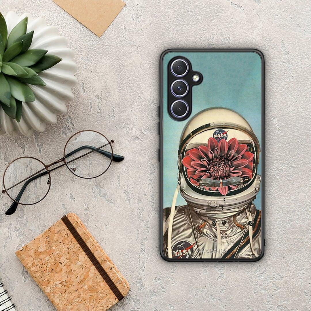 Θήκη Samsung Galaxy A54 Nasa Bloom από τη Smartfits με σχέδιο στο πίσω μέρος και μαύρο περίβλημα | Samsung Galaxy A54 Nasa Bloom Case with Colorful Back and Black Bezels