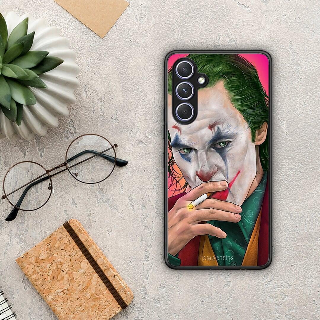 Θήκη Samsung Galaxy A54 PopArt JokesOnU από τη Smartfits με σχέδιο στο πίσω μέρος και μαύρο περίβλημα | Samsung Galaxy A54 PopArt JokesOnU Case with Colorful Back and Black Bezels